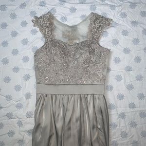 Grey prom dress